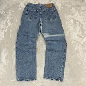 VTG Levis 512 Jeans Womens 10 Blue Denim Slim Fit Straight Leg Bleached Grunge